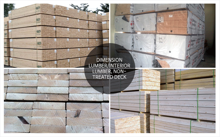 Dimension Lumber/Interior Lumber, Non-treated Deck